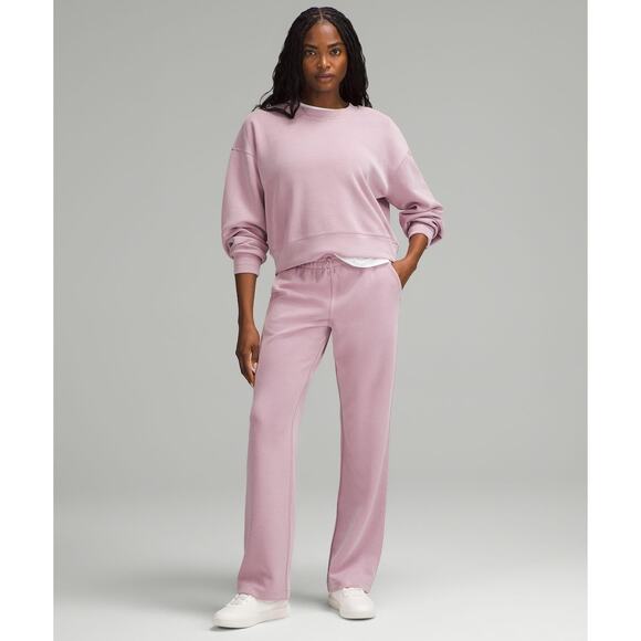 Lululemon Perfectly Oversized Crew Cropped Sweatshirt Lilac Women's - Size 6 - Picture 1 of 8